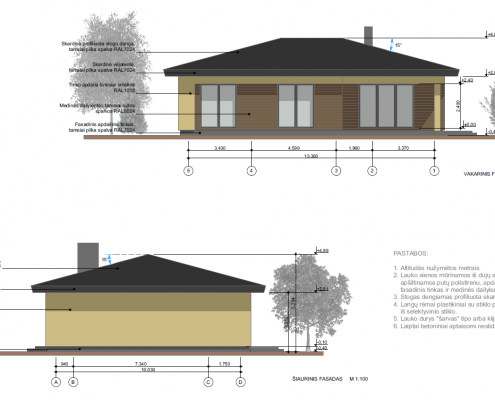 Sava Architektūra namų projektai - 1 fasadai