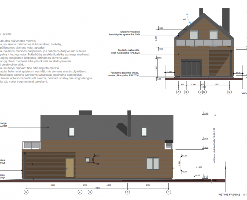 Sava Architektūra namų projektai - 2 fasadai