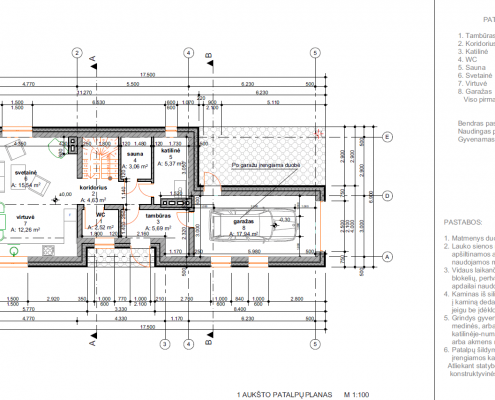 Sava Architektūra namų projektai - 2 planai I a.