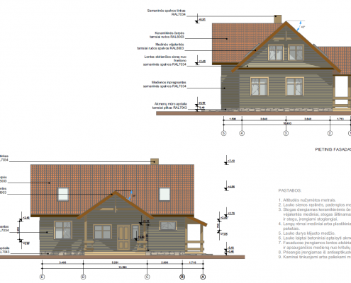 Sava Architektūra namų projektai - 3 fasadai