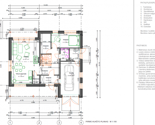 Sava Architektūra namų projektai - 4 planai I a.