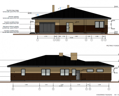 Sava Architektūra namų projektai - 5 fasadai 2