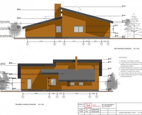 Sava Architektūra namų projektai - 8 fasadai 1