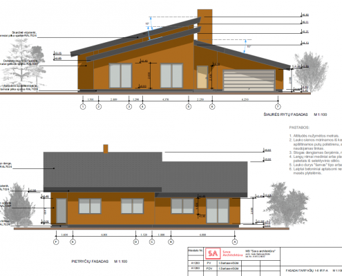 Sava Architektūra namų projektai - 8 fasadai 2