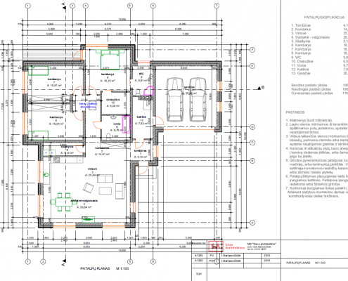 Sava Architektūra namų projektai - 8 planas